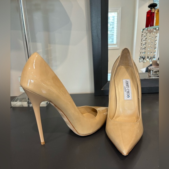 Jimmy Choo - Nude Anouk Patent heels  - 40.5 NEW - Picture 3 of 7